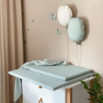 Saltea pentru masă de înfășat, mentă, 70 × 80 × 3 cm, prezentare