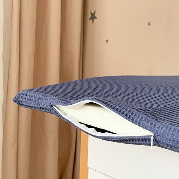 Saltea pentru masă de înfășat, albastru închis, 70 × 80 × 3 cm, detaliu al modelului