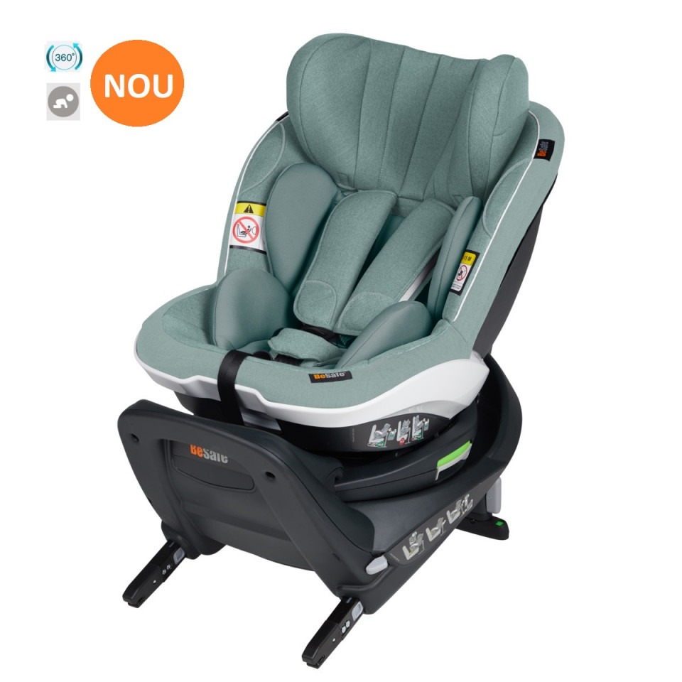 Scaun auto BeSafe iZi Turn i-Size verde mentă, rotativ 180°, omologat i-Size Scaun auto BeSafe iZi Turn i-Size verde mentă, rotativ 180°, omologat i-Size