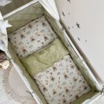 Set complet de lenjerie pentru pătuț, 6 piese Mix Bear, textura materialului