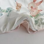 Set lenjerie de schimb 3 piese pentru pătuț, Iepuraș vesel, margini și cusături