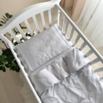Set lenjerie de schimb 3 piese pentru pătuț, Velvet gri, vedere de ansamblu