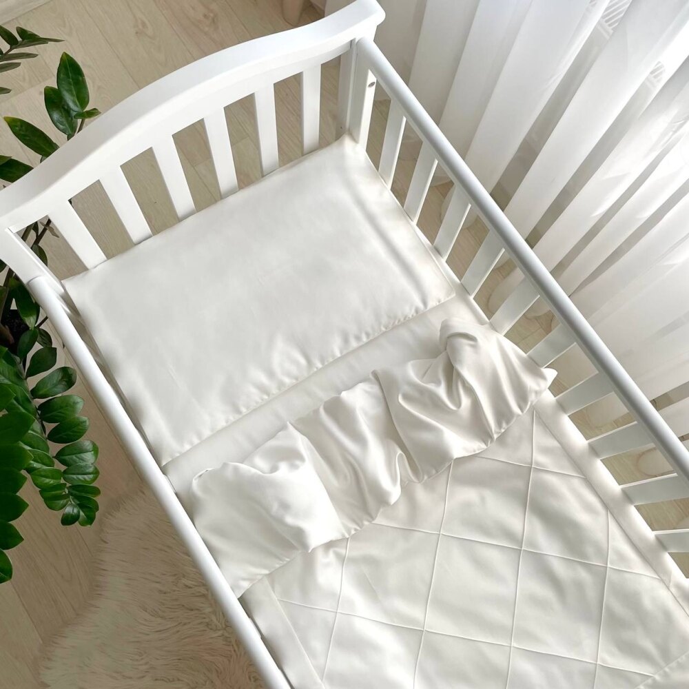 Set lenjerie de schimb 3 piese pentru pătuț, Velvet milky, vedere de ansamblu Set lenjerie de schimb 3 piese pentru pătuț, Velvet milky, vedere de ansamblu