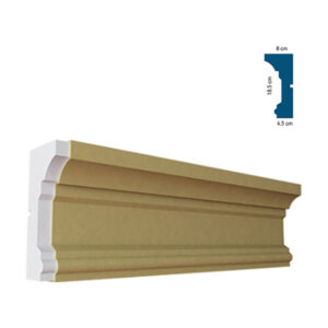 Ancadrament decorativ pentru fereastră BEA-006, 200x18,5x8 cm