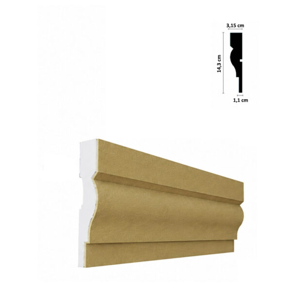 Ancadrament decorativ pentru fereastră BEA-020, 200x14,3x3,15 cm