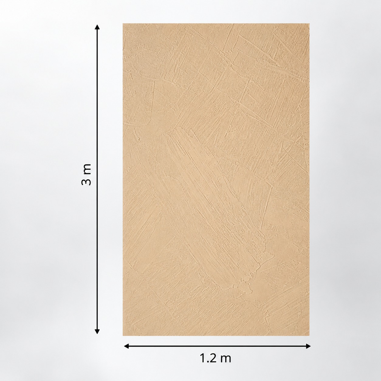 Autocolant decorativ Desert Clay, format 1200 × 3000 mm Autocolant decorativ Desert Clay ocru-piersică cu relief de tencuială, cu cotele de 1,2 × 3 m