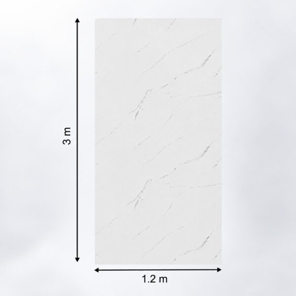 Foaie de autocolant HG6182, albă cu nervuri fine gri-argintii, cu cotele de 1,2 × 3 m
