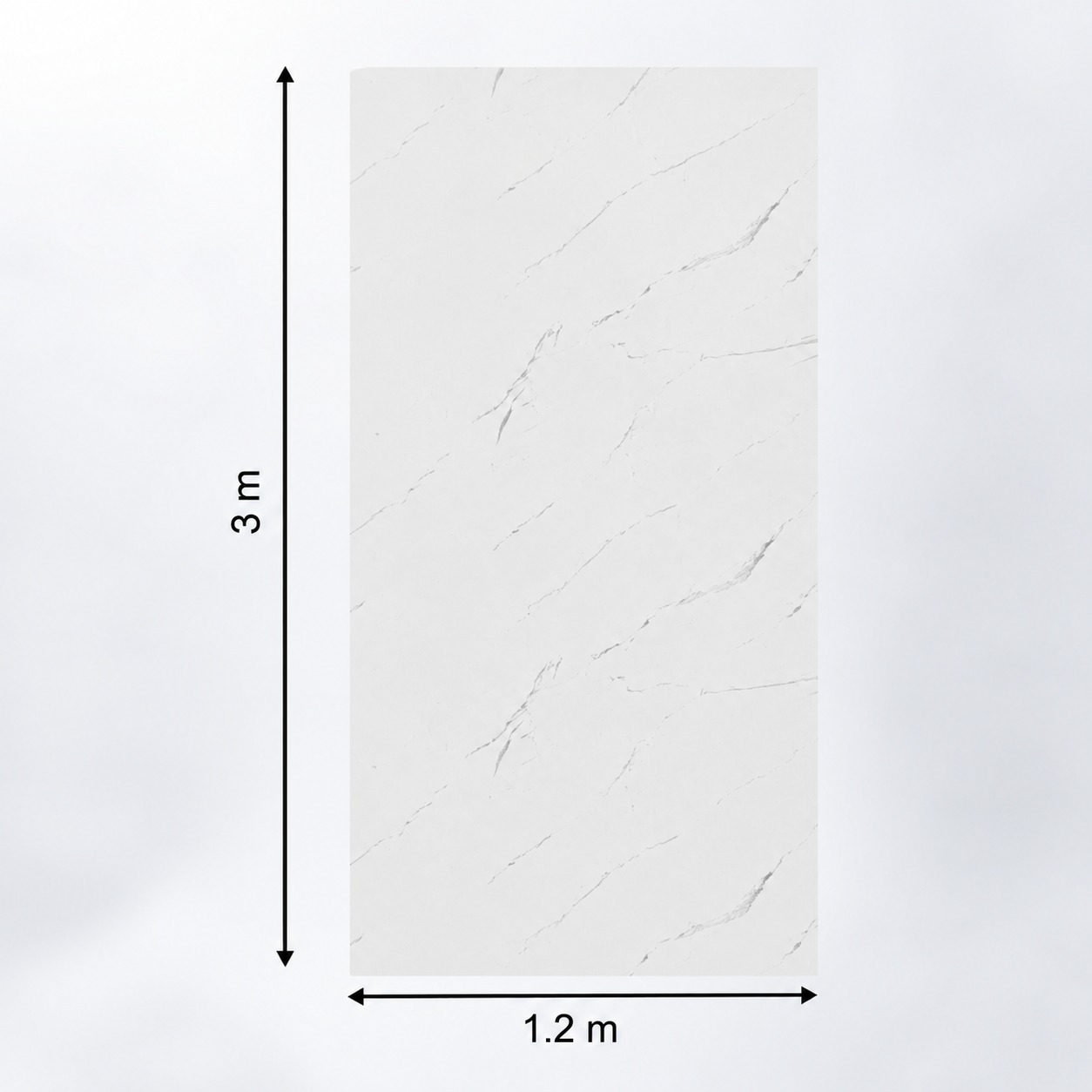 Autocolant HG6182, cotele de 1,2 × 3 m Foaie de autocolant HG6182, albă cu nervuri fine gri-argintii, cu cotele de 1,2 × 3 m