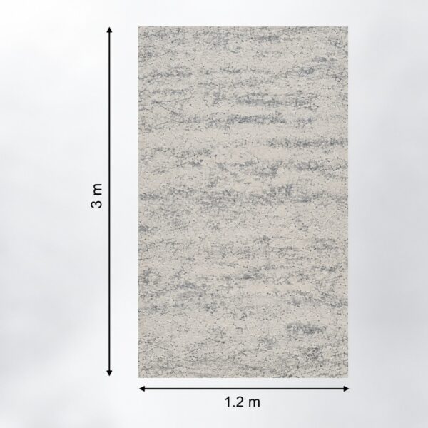 Foaie de autocolant Mineral Cloud, crem-alb cu dâre gri orizontale, cu cotele de 1,2 × 3 m