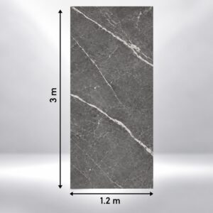 Autocolant NO:6210 cu aspect de marmură gri închis și nervuri albe, cu cotele de 1,2 × 3 m