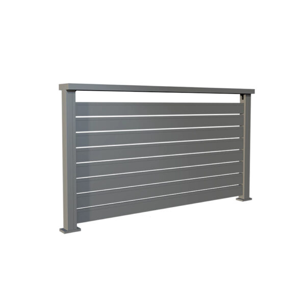 Panou de balustradă Atlas Slim 90&140 gri antracit, cu doi stâlpi de 70 x 70 mm
