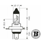 Bec auto OSRAM halogen H4 12V 55 60W (1 bec) — imaginea 5