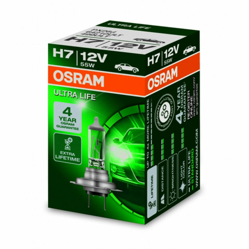 Bec OSRAM Ultra Life halogen H7 12V 55W (1 bec) Bec OSRAM Ultra Life halogen H7 12V 55W (1 bec)