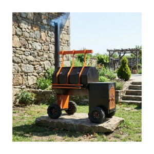 Bizon - Smoker diametru 800 mm cu plită și rafturi — imaginea 2