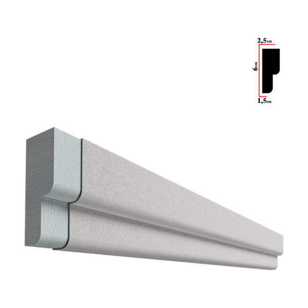 Brâu decorativ exterior BEB-001, 200x6x2,5 cm