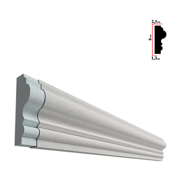 Brâu decorativ exterior BEB-003, 200x6x2,5 cm