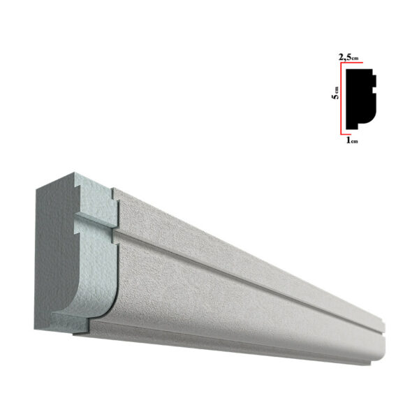Brâu decorativ exterior BEB-011, 200x5x2,5 cm