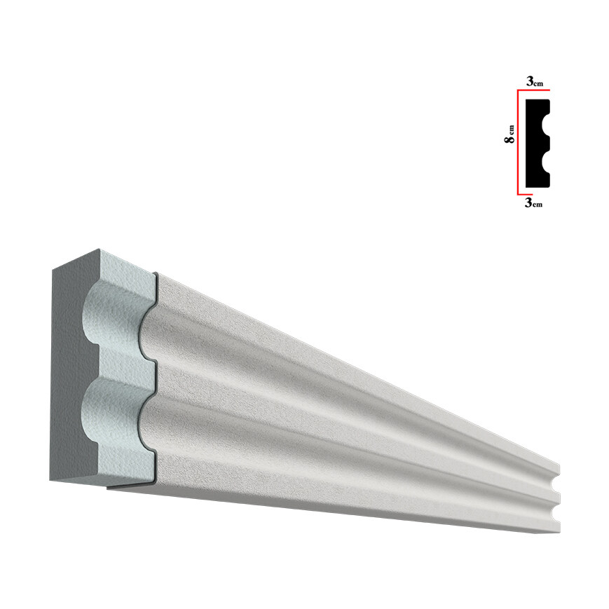 Brâu decorativ exterior BEB-012, 200x8x3 cm Brâu decorativ exterior BEB-012, 200x8x3 cm