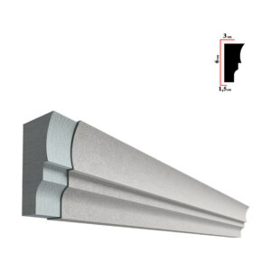 Brâu decorativ exterior BEB-014, 200x6x3 cm