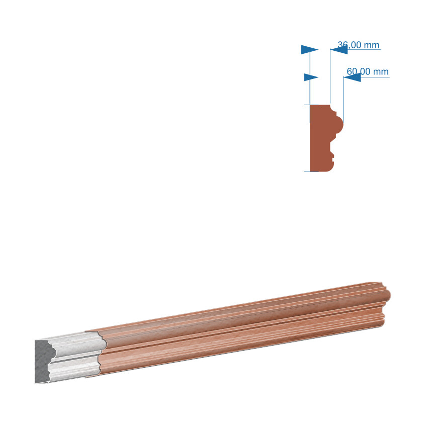Brâu decorativ exterior BIC-003, 200x12x6 cm Brâu decorativ exterior BIC-003, 200x12x6 cm