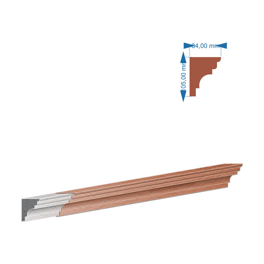 Brâu decorativ exterior BIC-004, 200x10,5x8,4 cm Brâu decorativ exterior BIC-004, 200x10,5x8,4 cm