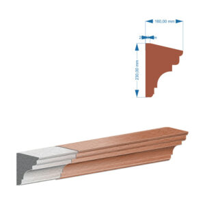Brâu decorativ exterior BIC-005, 200x23x16 cm