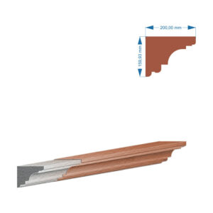 Brâu decorativ exterior BIC-006, 200x16x20 cm