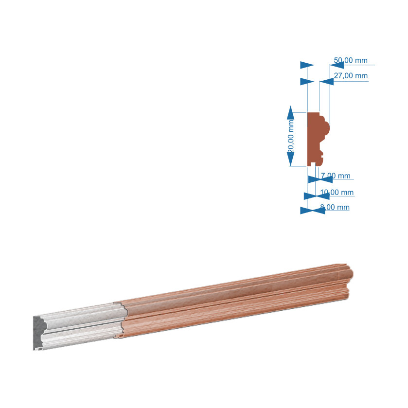 Brâu decorativ exterior BIC-007, 200x12x5 cm Brâu decorativ exterior BIC-007, 200x12x5 cm
