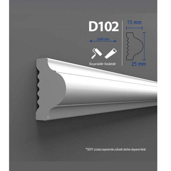 Brâu duropolimer BIB-002, 240x2,5x1,5 cm