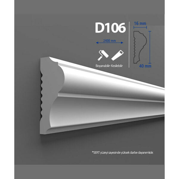 Brâu duropolimer BIB-006, 240x4x1,6 cm