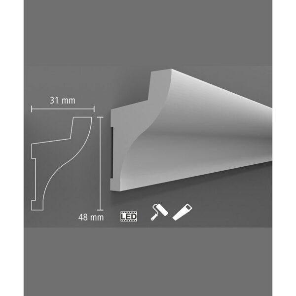 Brâu duropolimer BIB-014, 240x4,8x3,1 cm