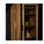 Bufet living Woodline din lemn masiv iluminat LED — imaginea 6