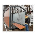 Cadru metalic modular în 2 ape 6 × 3 m (18 mp), aspect de căsuță, galvanizat și vopsit, kit pe șuruburi — imaginea 3