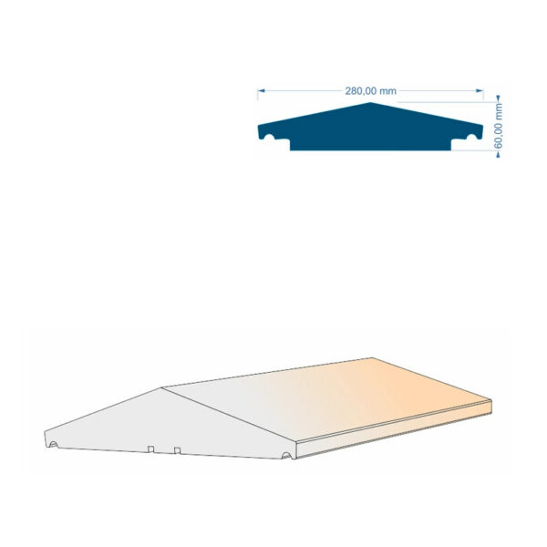 Capac decorativ exterior BCAP-001, 200x28x6 cm