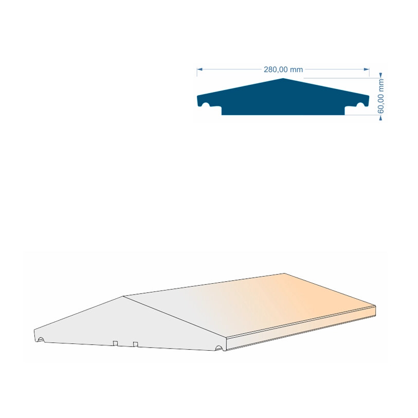 Capac decorativ exterior BCAP-001, 200x28x6 cm Capac decorativ exterior BCAP-001, 200x28x6 cm
