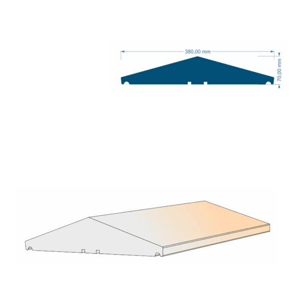 Capac decorativ exterior BCAP-002, 200x38x7 cm