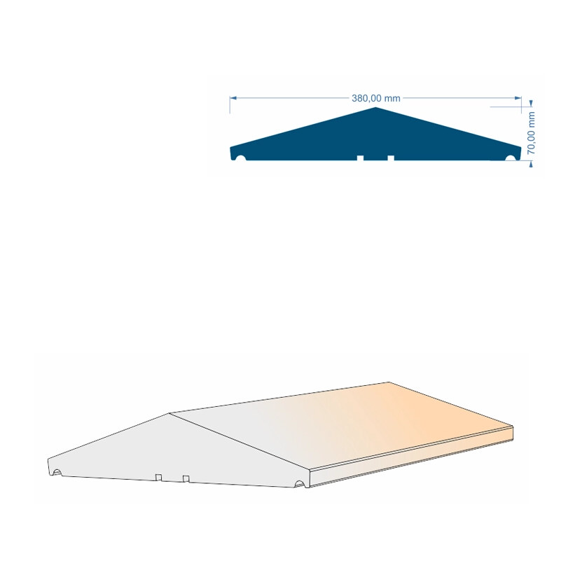 Capac decorativ exterior BCAP-002, 200x38x7 cm Capac decorativ exterior BCAP-002, 200x38x7 cm