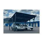 Carport solar PergoPort pentru 2 mașini, structură metalică pentru panouri fotovoltaice, galvanizat — imaginea 3