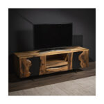 Comodă joasă „Noir Oak” – elegantă modernă — imaginea 4
