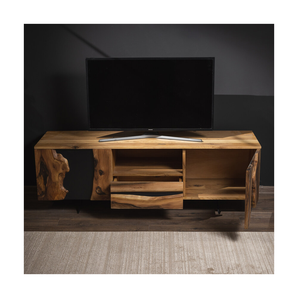 Comodă joasă „Noir Oak” – elegantă modernă Comodă joasă „Noir Oak” – elegantă modernă