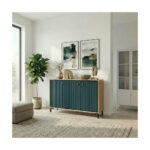 Comodă living Nordic Slim, 1300x370x920 mm, PAL laminat și MDF, design modern și elegant — imaginea 3