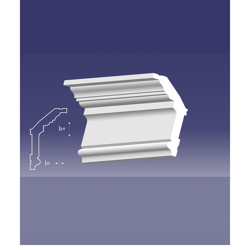Cornișă de tavan BIC-020, 200x7,5x12,5 cm Cornișă de tavan BIC-020, 200x7,5x12,5 cm