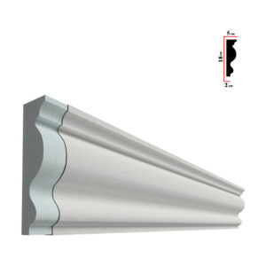 Cornișă decorativă exterior BEC-005, 200x18x5 cm