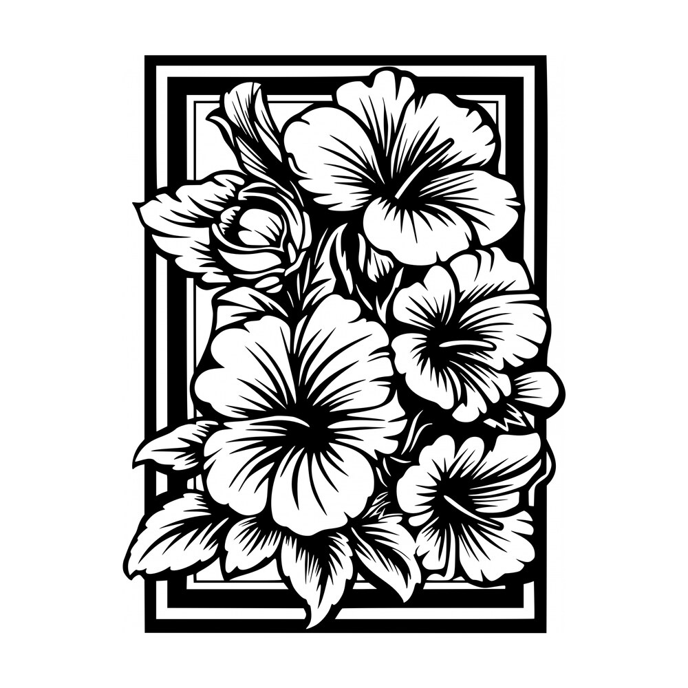 Decor de perete din metal Panou floral Flower3, 50 × 70 cm, negru Decor de perete din metal Panou floral Flower3, 50 × 70 cm, negru