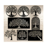 Decor de perete din metal Pomul vieții Tree2, rotund, 50 cm, negru — imaginea 2