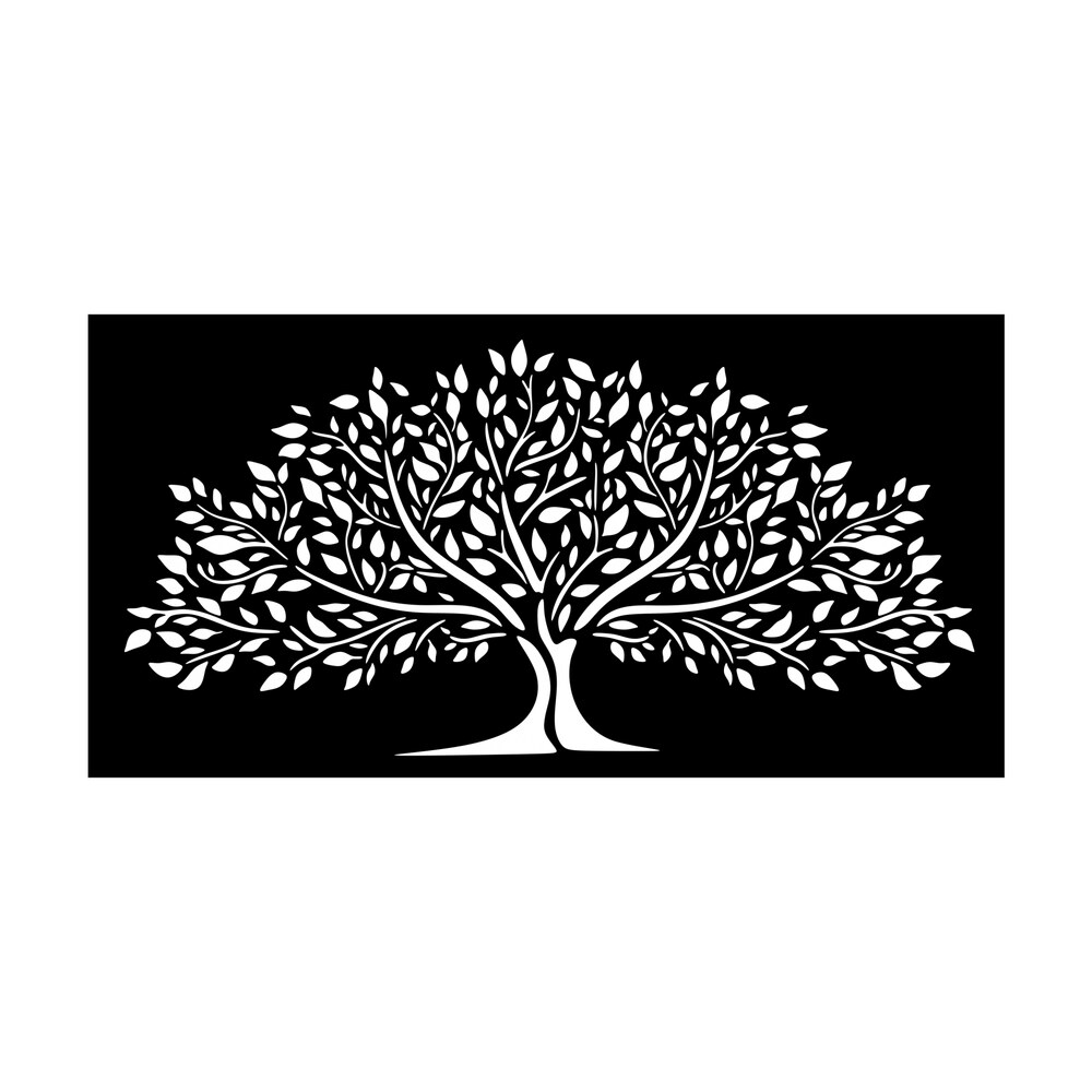 Decor de perete din metal Pomul vieții Tree4, 60 × 35 cm, negru Decor de perete din metal Pomul vieții Tree4, 60 × 35 cm, negru