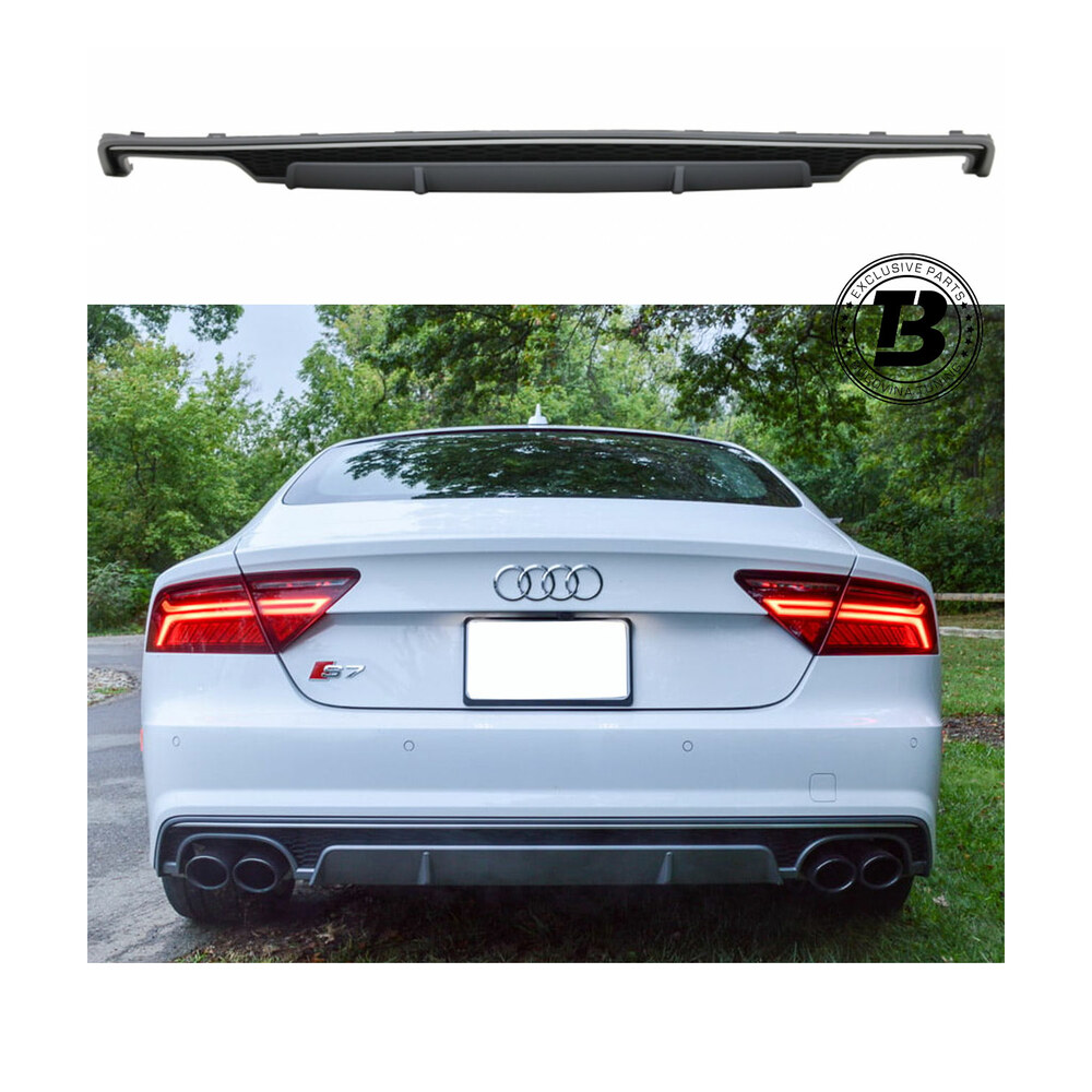 Difuzor bară spate compatibil cu Audi A7 4G facelift (15-18) S7 Design Difuzor bară spate compatibil cu Audi A7 4G facelift (15-18) S7 Design