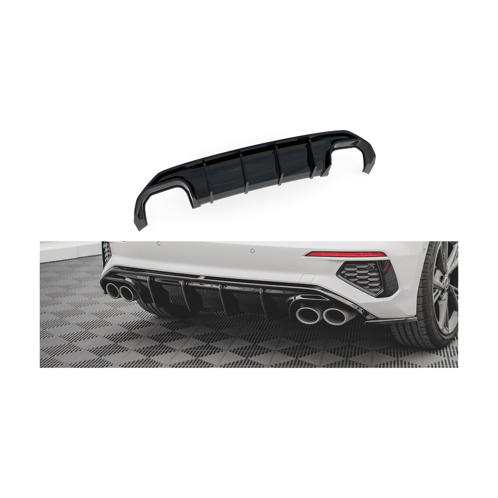 Difuzor bară spate compatibil cu Audi S3 8Y (20-23) Maxton Design Difuzor bară spate compatibil cu Audi S3 8Y (20-23) Maxton Design