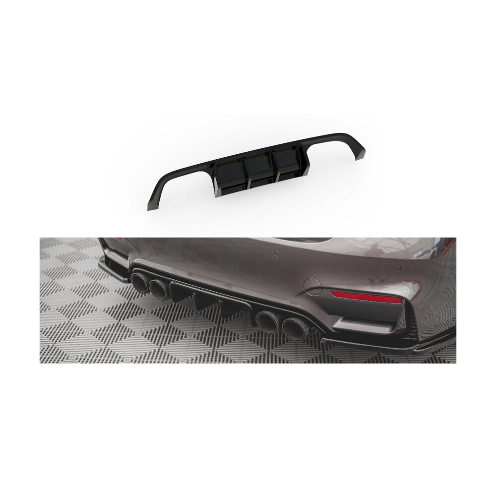 Difuzor bară spate compatibil cu BMW M4 F82 (14-20) Maxton Design Difuzor bară spate compatibil cu BMW M4 F82 (14-20) Maxton Design