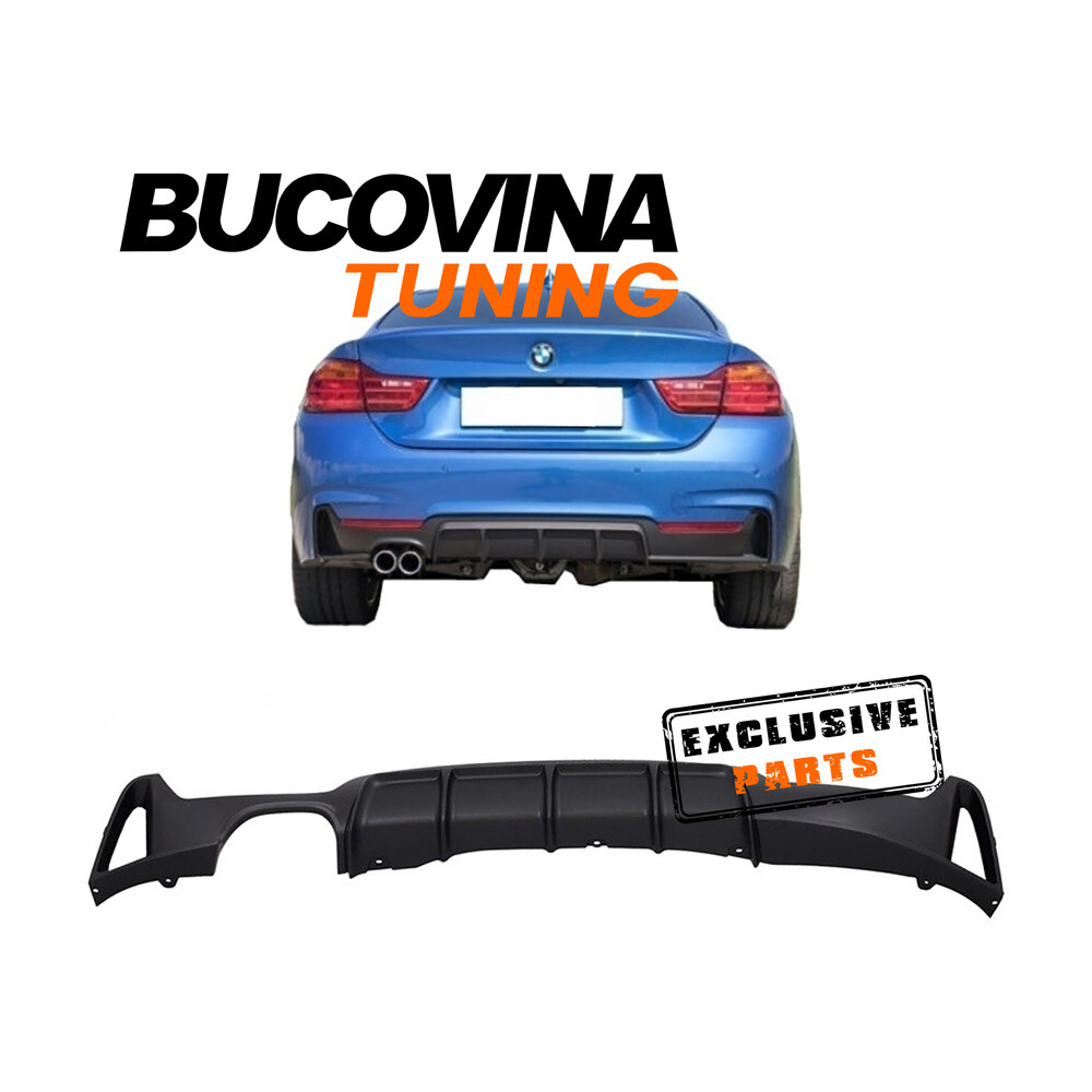 Difuzor bară spate compatibil cu BMW Seria 4 F32/F33/F36 (13-16) Difuzor bară spate compatibil cu BMW Seria 4 F32/F33/F36 (13-16)